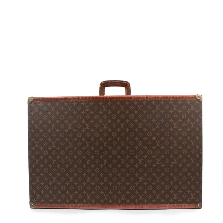 Louis Vuitton Vintage Monogram Canvas Bisten 80 Trunk Luggage Bag