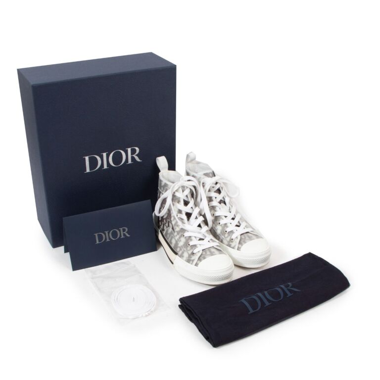 Christian Dior B23 Oblique High Top Sneakers Labellov Buy and Sell Authentic Luxury