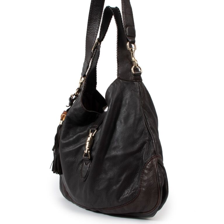 Gucci Black Leather Large New Jackie Hobo Bag ○ Labellov