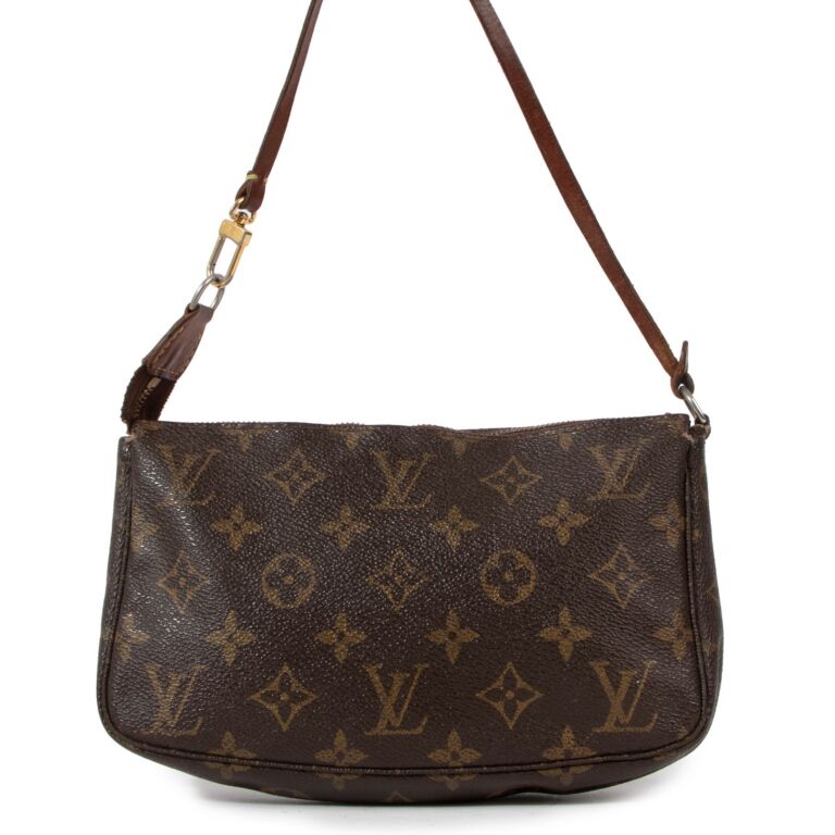 Louis Vuitton, Bags, Louis Vuitton Pochette Accessoires Monogram Canvas Vintage  Shoulder Bag W Chain