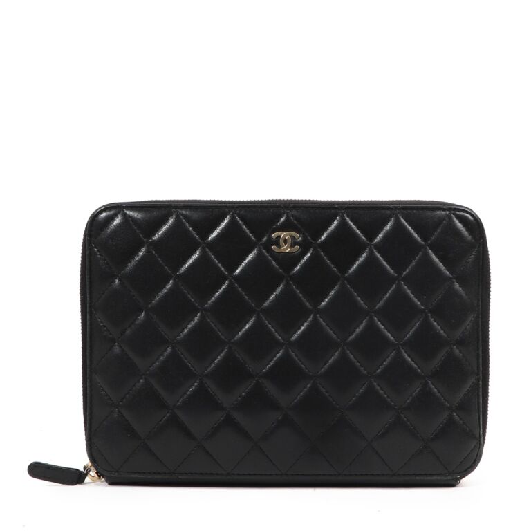 Chanel lambskin pouch on sale