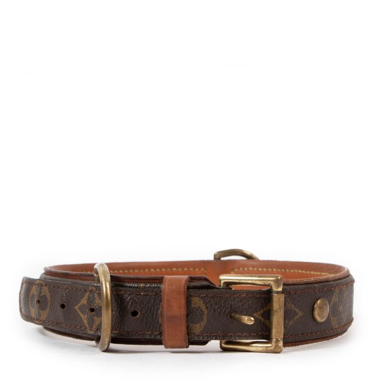 Louis Vuitton Monogram Canvas Baxter Dog Collar GM Labellov