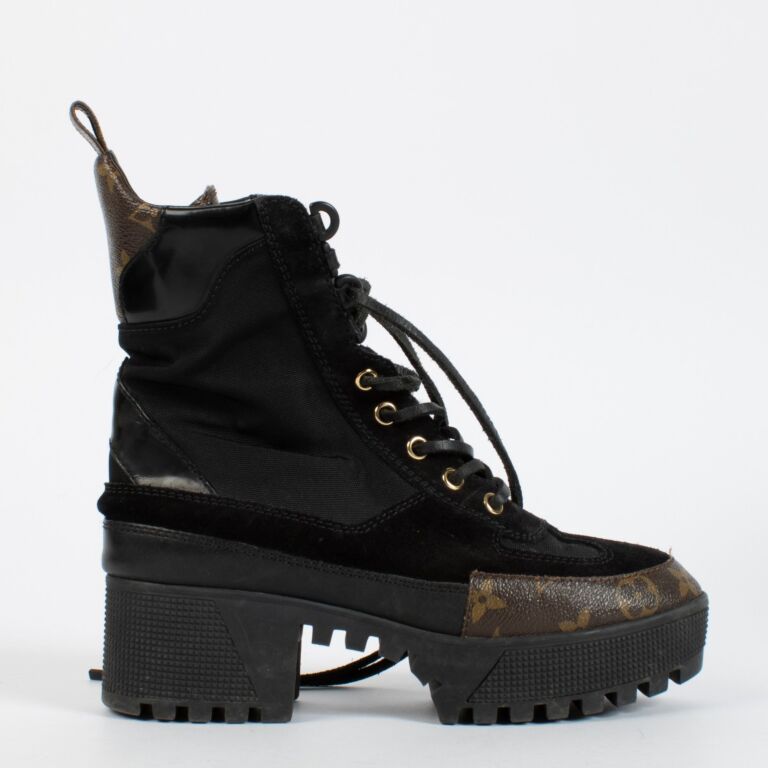 Louis Vuitton Laureate Platform Desert Boots Size 36 ○ Labellov