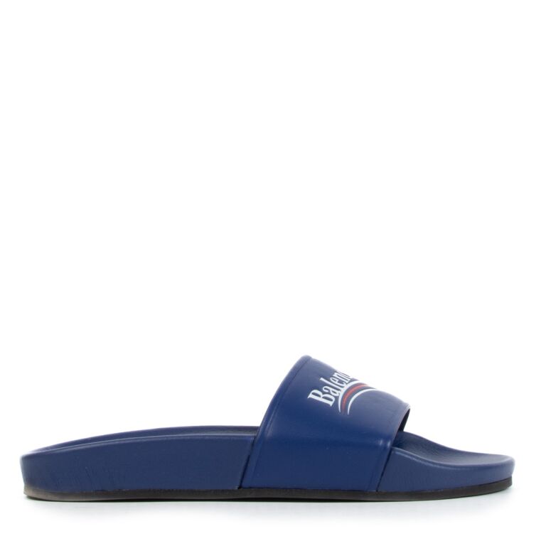 Balenciaga best sale leather slides