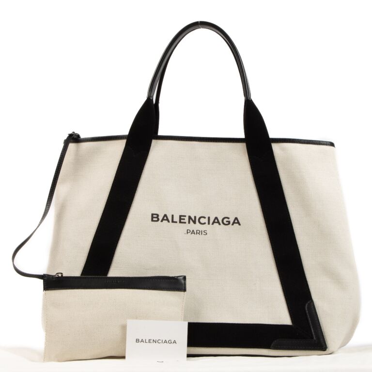 Balenciaga cabas leather deals