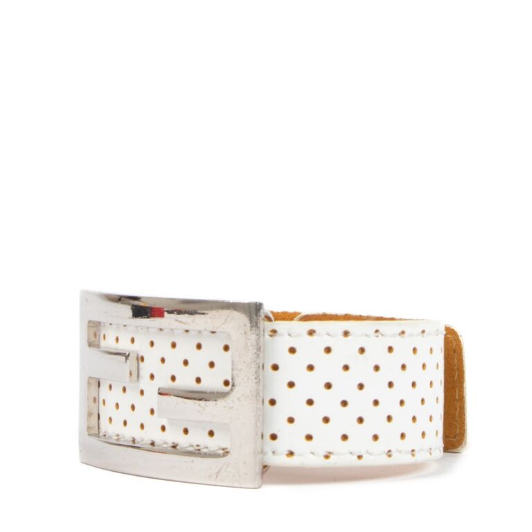 Fendi FF Interchangeable Leather Bracelet Labellov Buy and