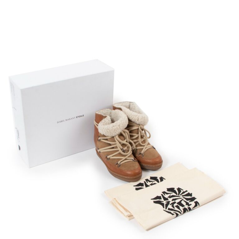 ISABEL MARANT ブーツ　36サイズ Isabel Marant Camel Calf Leather Nowles Snowboots - Size 36