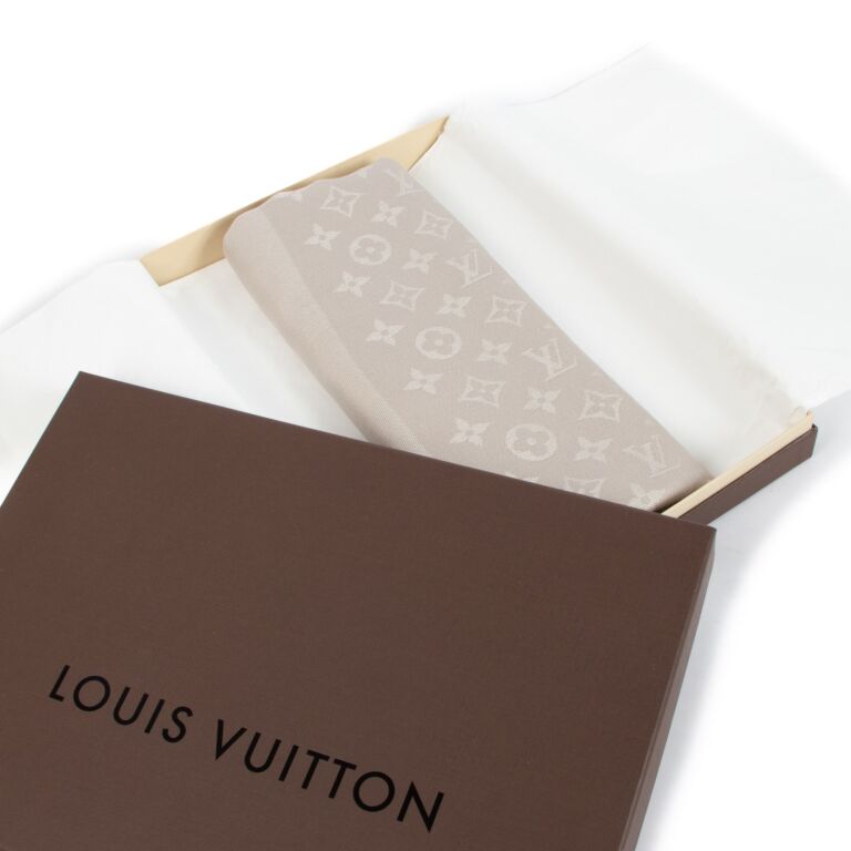Louis Vuitton® Monogram Classic Shawl Ecru. Size in 2023