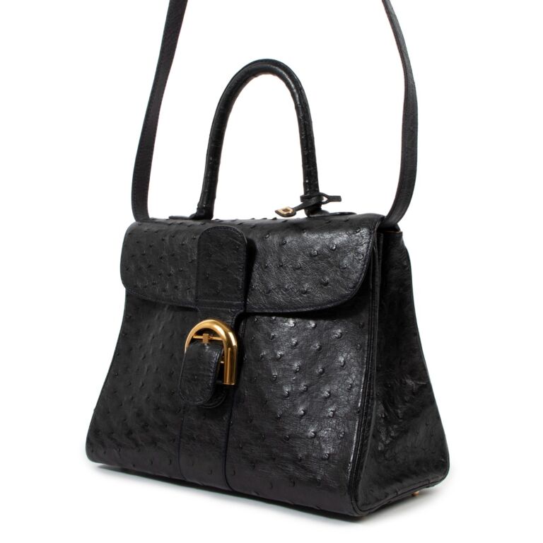 Delvaux Brillant MM Indigo Blue Ostrich ○ Labellov ○ Buy