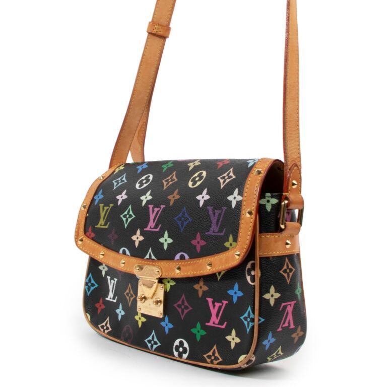 Louis Vuitton Sologne Black Monogram Multicolore Takashi