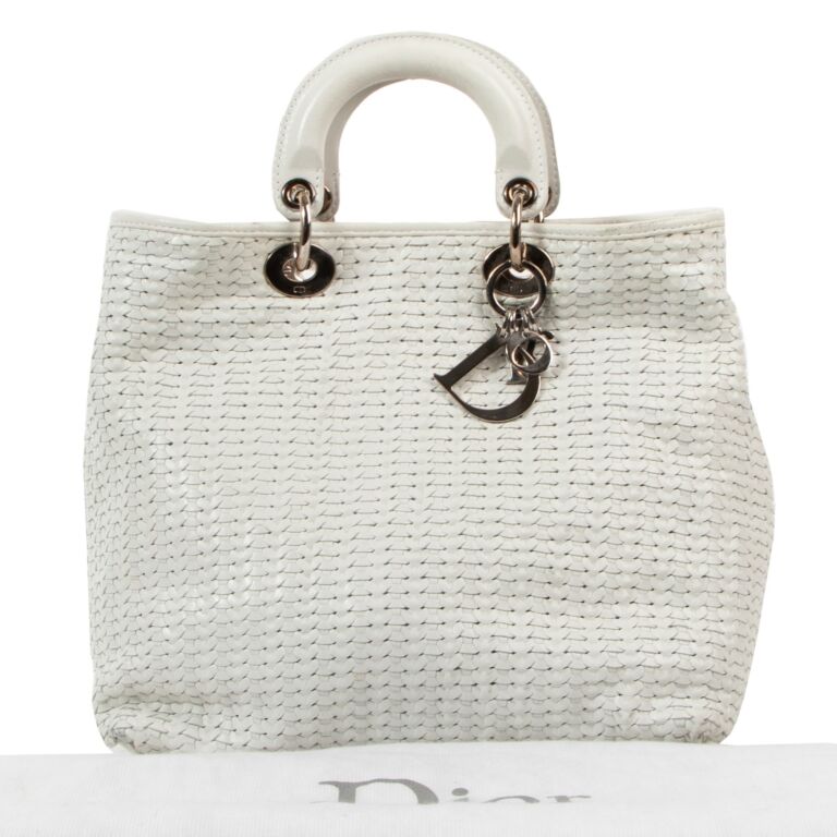 Christian dior woven bag deals