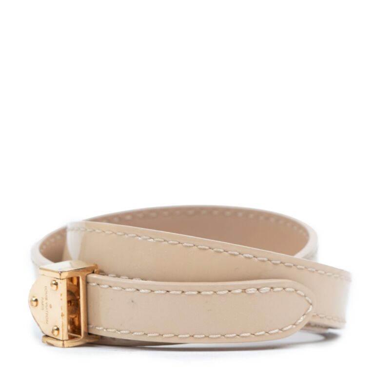 Keep it leather bracelet Louis Vuitton White in Leather - 32298000