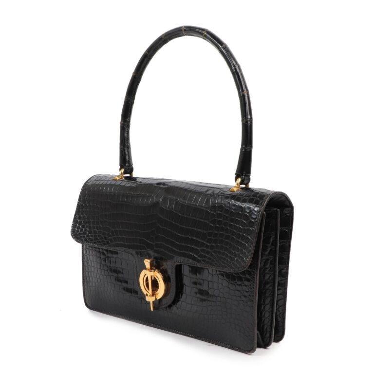 Hermes black new arrivals crocodile bag