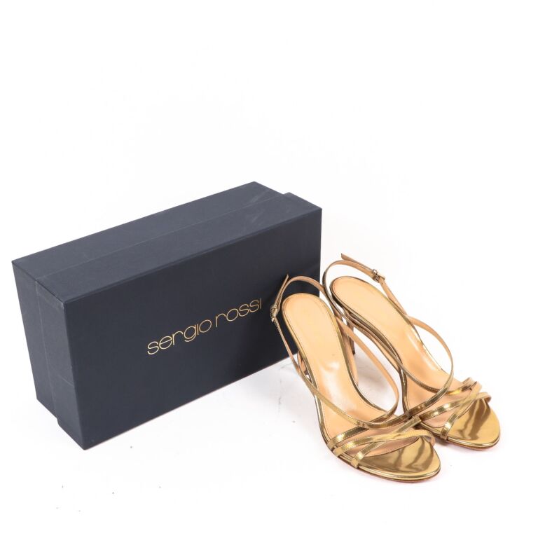 Sergio rossi hot sale gold sandals