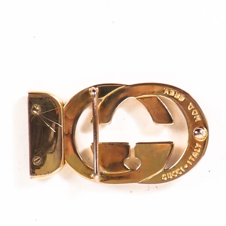 GUCCI☆プレート メッシュベルト メタル ゴールド GUCCI☆プレート