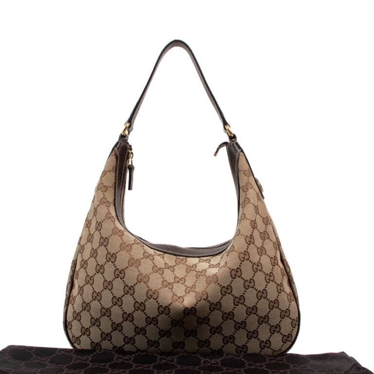 Gucci Beige/White GG Canvas and Leather Charmy Hobo Gucci