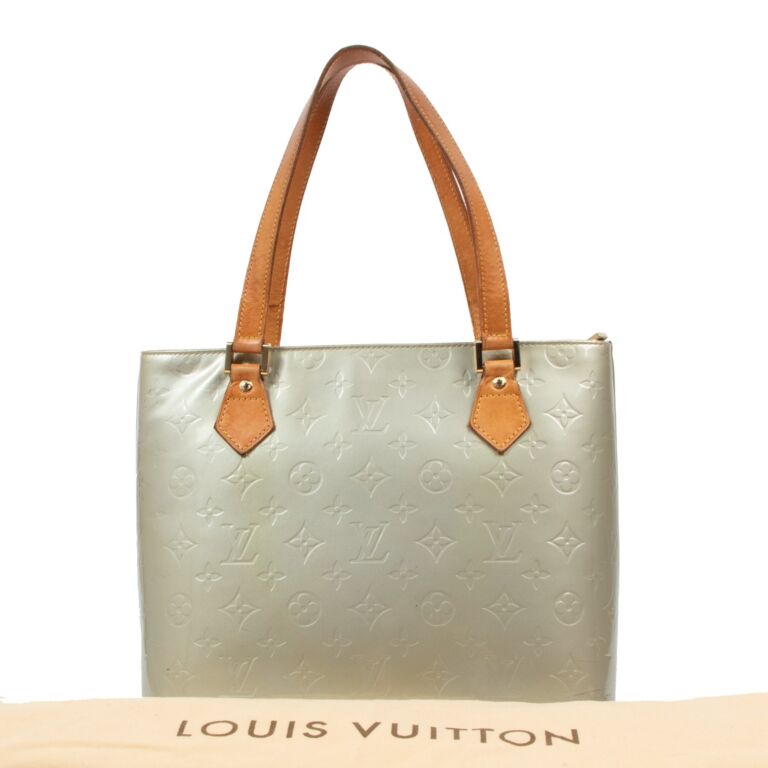 Louis Vuitton Houston Mint Monogram Vernis Tote Bag ○ Labellov