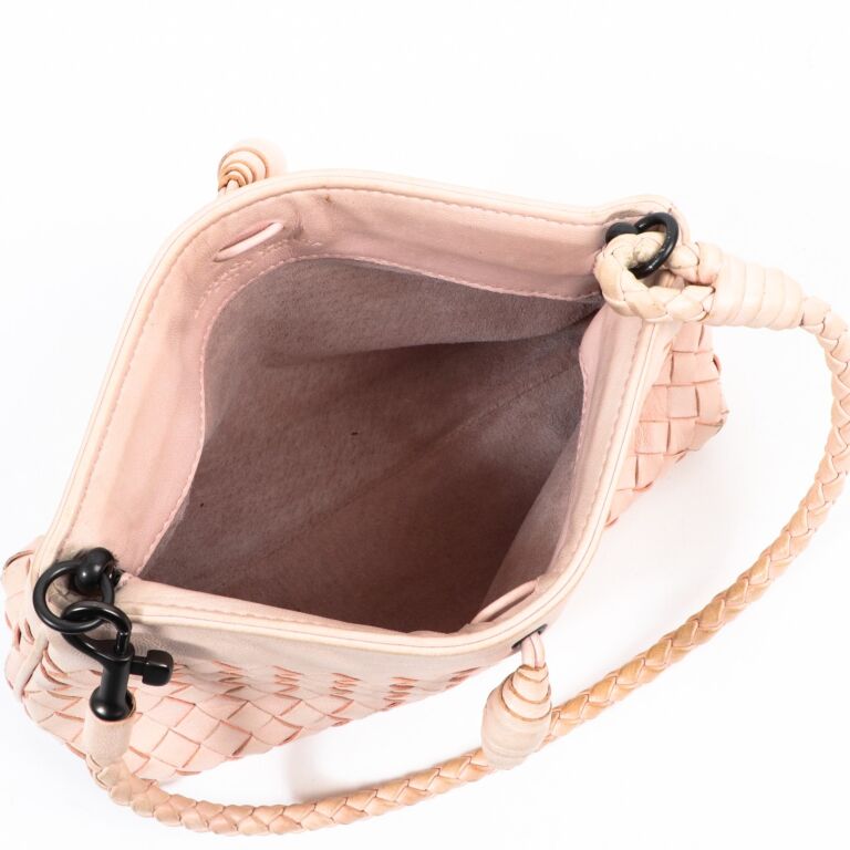 Bottega Veneta Quarzo Nude Intreccaito Mini Shoulder Bag