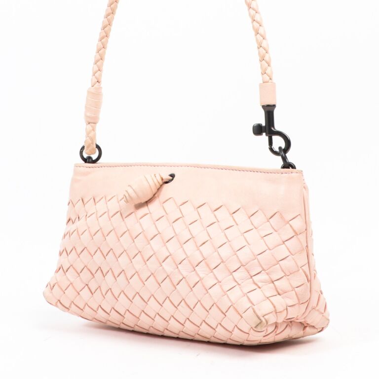 Bottega Veneta Quarzo Nude Intreccaito Mini Shoulder Bag