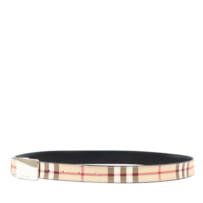 Burberry mark house check belt cheap