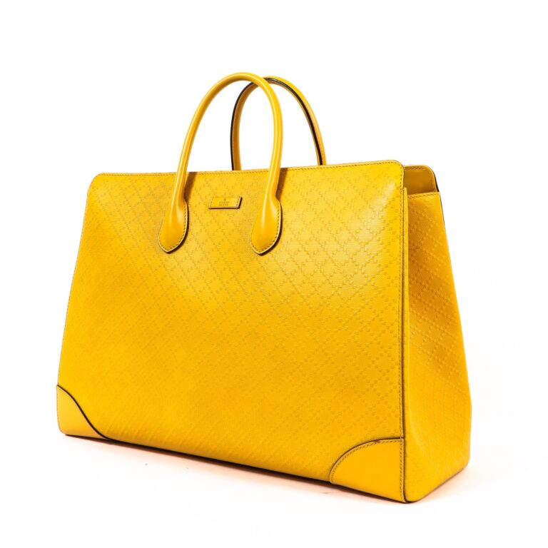 Gucci yellow 2025 tote bag