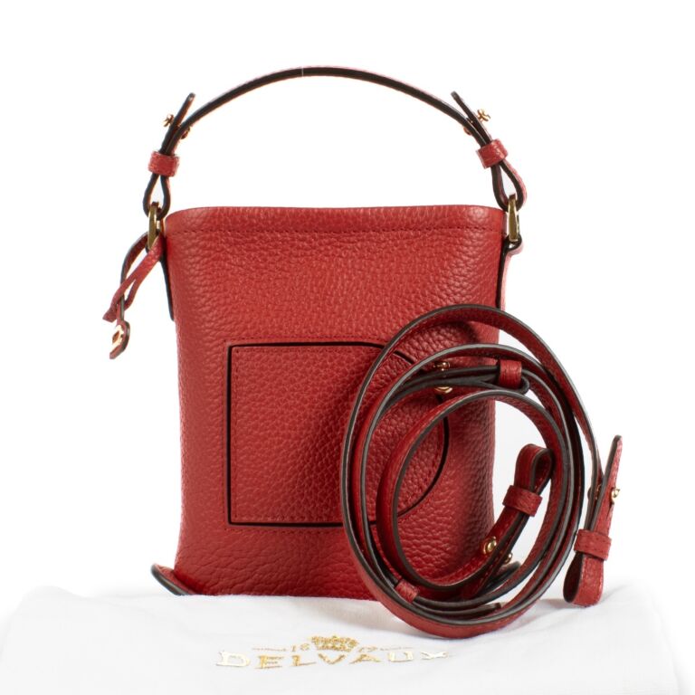 極美品✨DELVAUX ピンデイリー 赤 本革バッグ Delvaux Red Leather Pin Toy Bag ○ Labellov ○ Buy and Sell