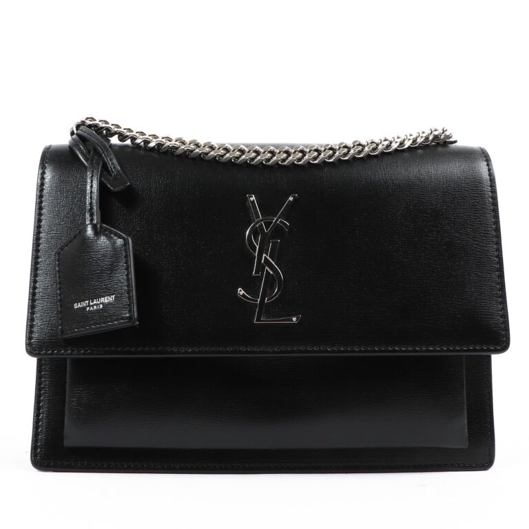 Saint Laurent Black Sunset Medium Chain Bag Labellov Buy and
