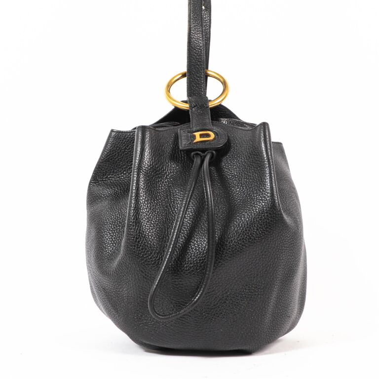 Delvaux Black Rose des Vents Bucket Bag Labellov Buy and Sell Authentic ...