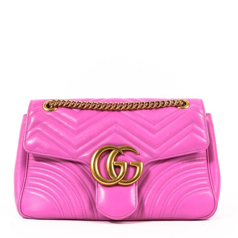 Gucci Pink Matelassé Leather Medium GG Marmont Bag ○ Labellov ○ Buy and Sell Authentic Luxury Gucci Pink Matelassé Leather Medium GG Marmont Bag ○ Labellov ○ Buy and Sell Authentic Luxury