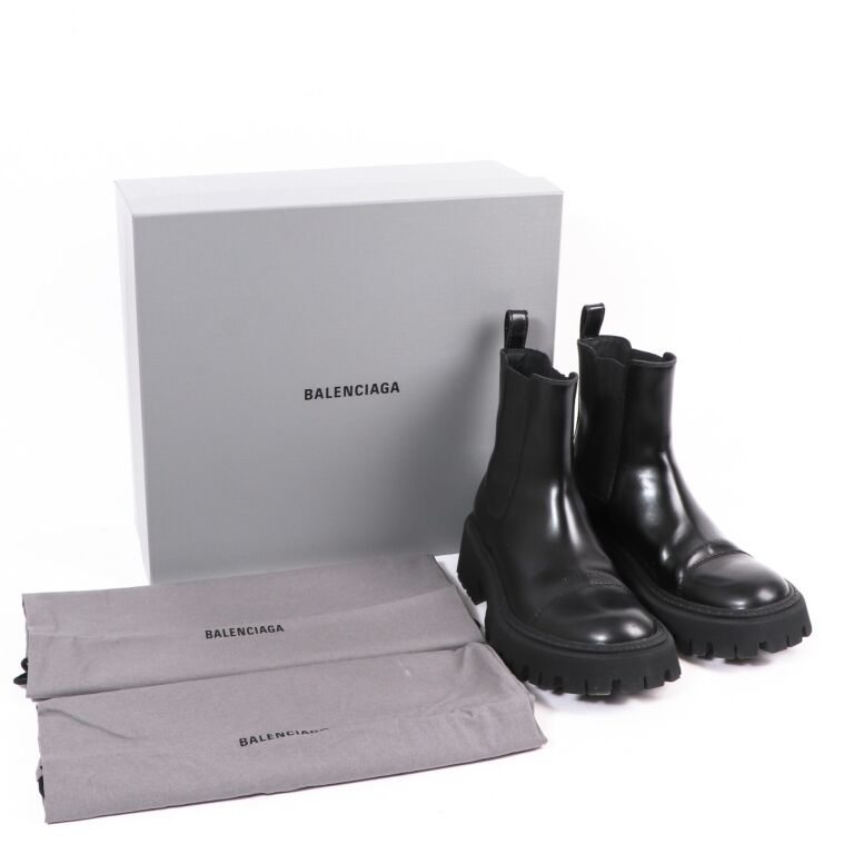 Balenciaga leather chelsea boots online