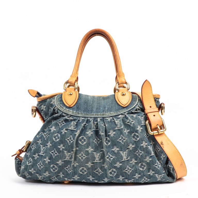 Louis Vuitton Speedy shoulder strap 25 blue denim epi leather ref