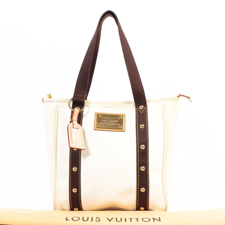 Louis Vuitton Antigua Cabas canvas tote bag white/brown – Apalboutique