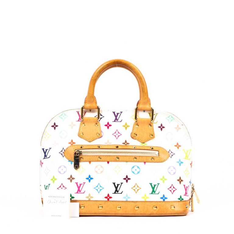 Louis Vuitton Alma PM White Monogram Multicolore Takashi Murakami ○  Labellov ○ Buy and Sell Authentic Luxury