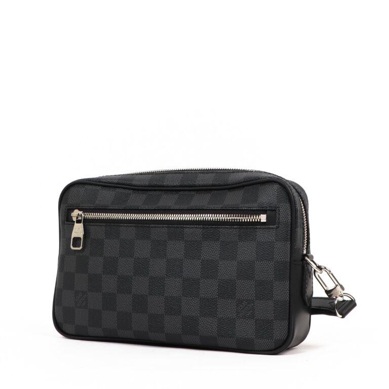 Louis Vuitton Graphite Pochette Kasai Clutch Bag men's bag