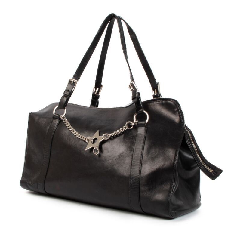 Christian Dior Black Hardcore Star Piercing Tote Bag