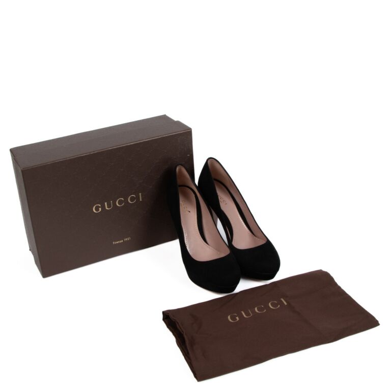 Gucci black suede pumps 2025