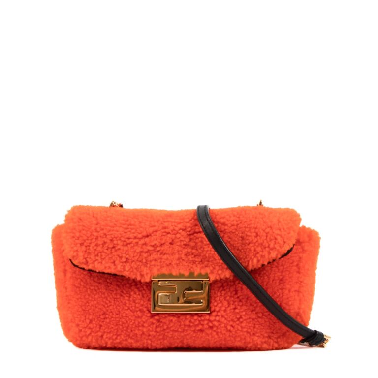 Orange baguette bag on sale