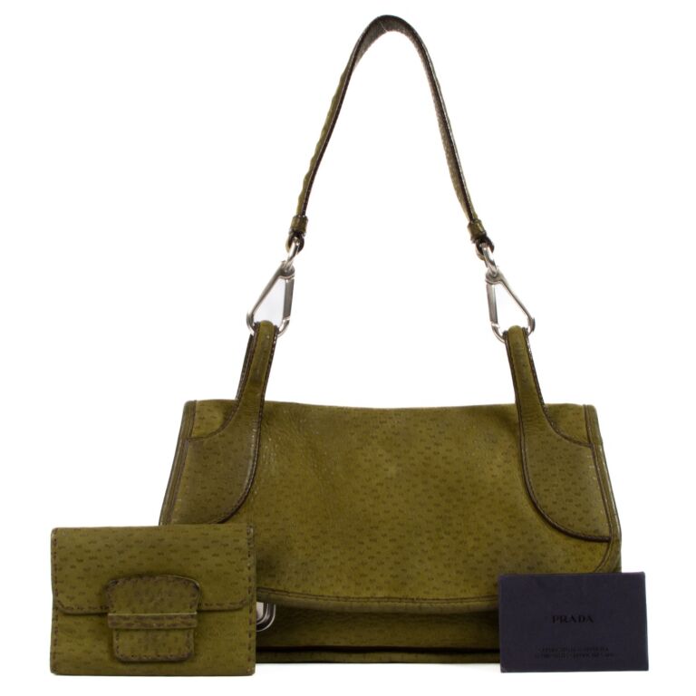 Prada green velvet bag online