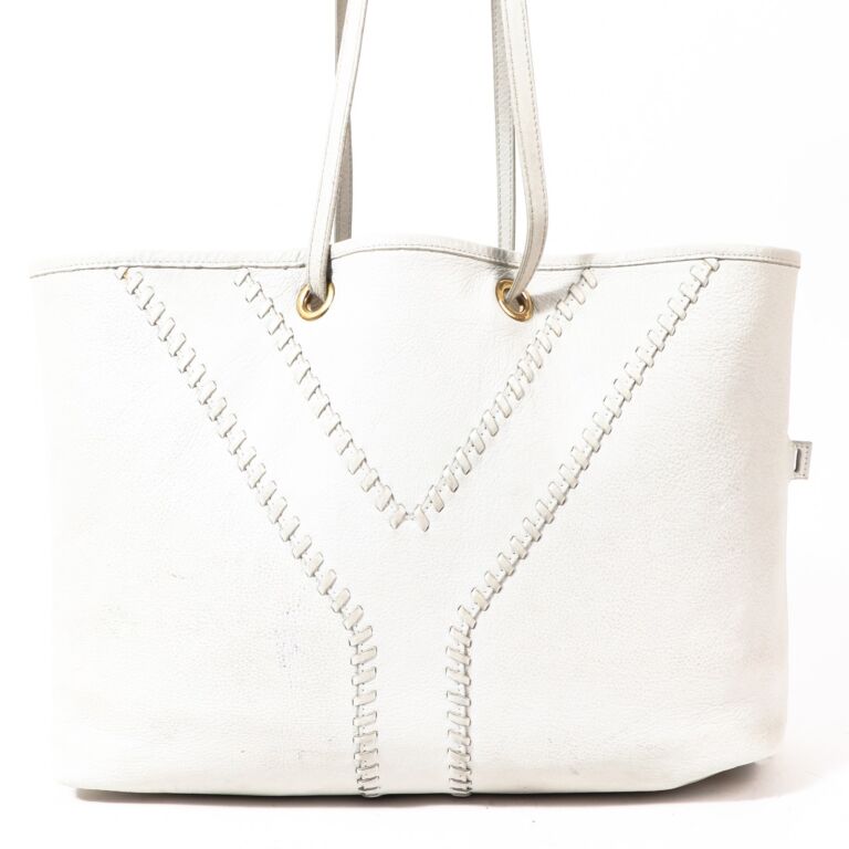 ysl tote bag white