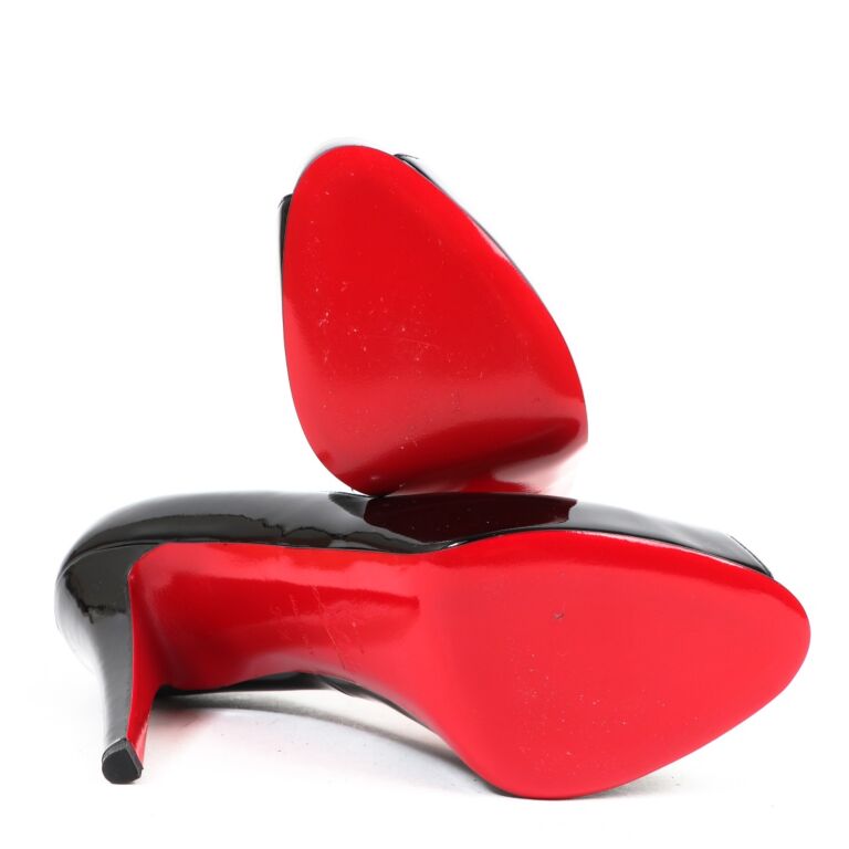 Christian Louboutin Black Patent Very Privé 120 Pumps - Size Christian Louboutin Black Patent Very Privé 120 Pumps - Size