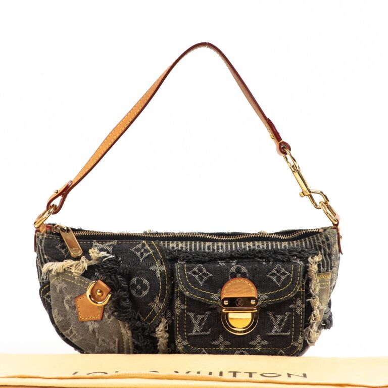 Louis Vuitton Monogram Denim Patchwork Pouchy Shoulder Bag