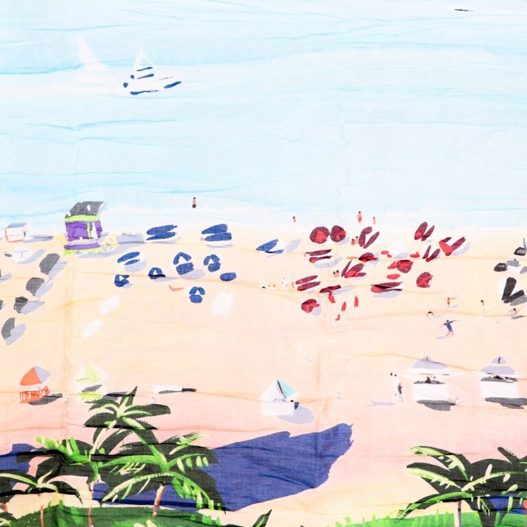 LOUIS VUITTON カラフル ハンカチ Louis Vuitton Multicolor Beach Cotton Scarf ○ Labellov