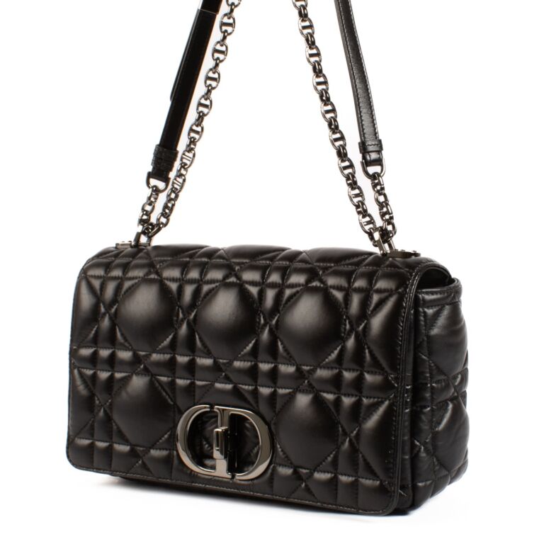 【即発】★DIOR★DIOR CARO XL スリムウォレット BLACK DIOR】Caro Scarlet Wallet コンパクトウォレット (Dior