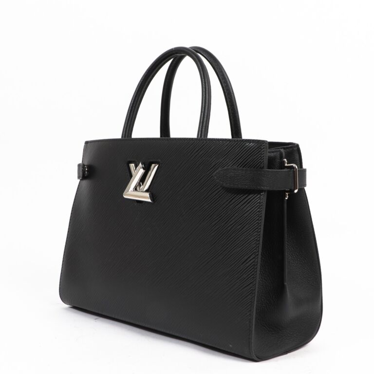 Louis Vuitton Black Epi Leather Twist Tote Top Handle Bag