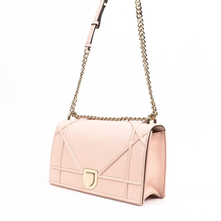 CHRISTIAN DIOR Bag - Diorama Light Pink Calfskin Shoulder Bag