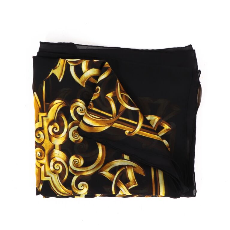 Versace scarf sales black