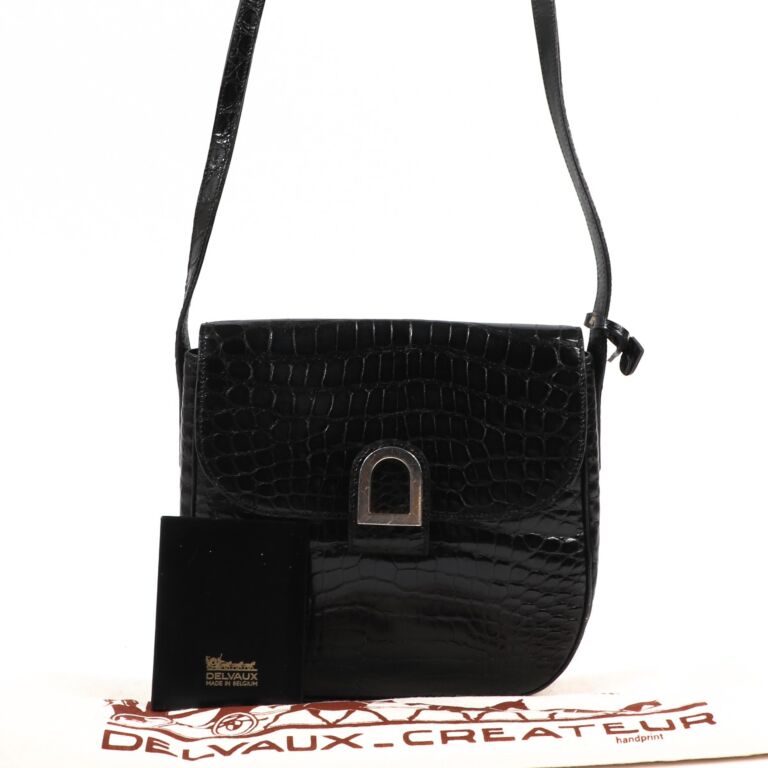美品✨ デルヴォー　DELVAUX クラッチバッグ　シボ革 ブラック 黒 ll05086_delvaux_black_leather_