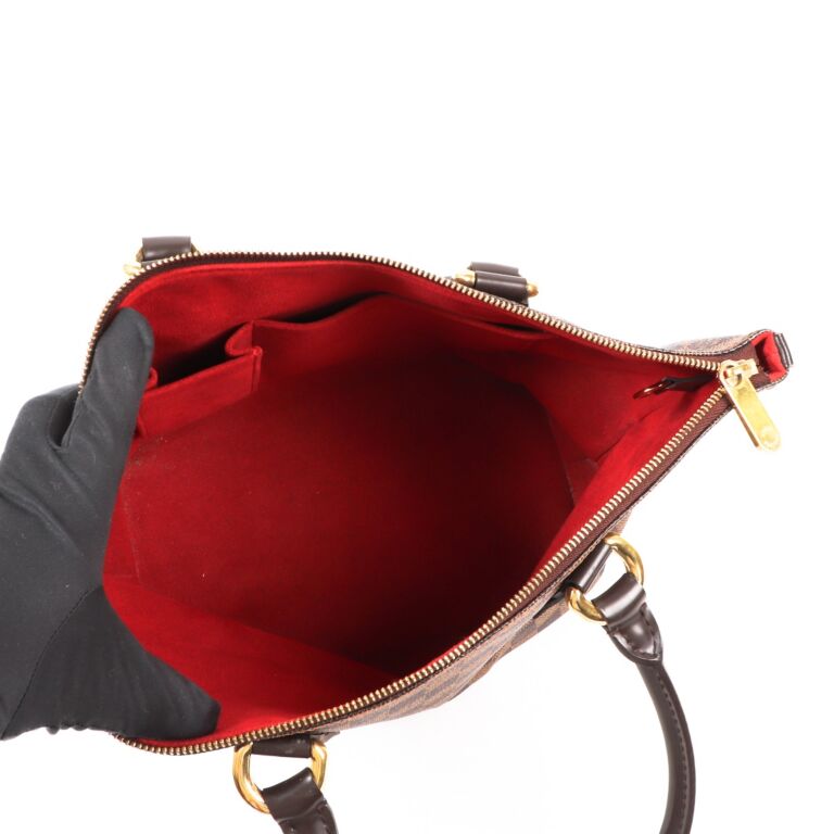 Louis vuitton 2025 red lined bag