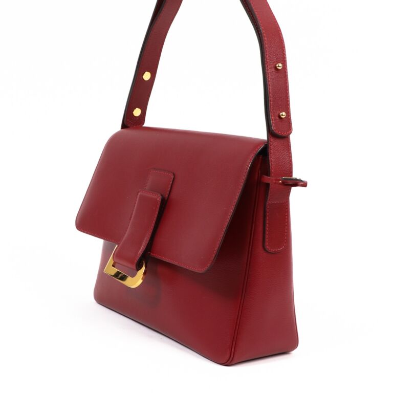 Delvaux Poirier Rosse Jumping Shoulder Bag ○ Labellov