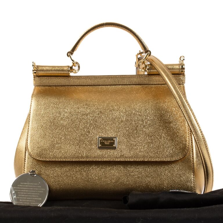【関税&送料込】Dolce&Gabbana Gold Sicily Medium Handbag Dolce & Gabbana Gold Medium Sicily Bag ○ Labellov ○ Buy